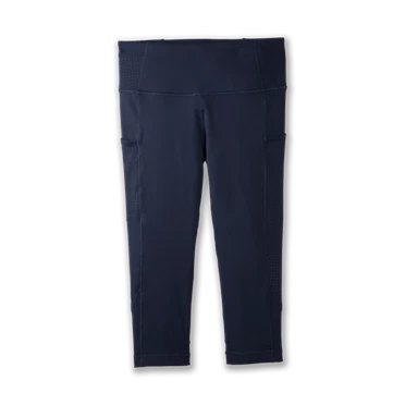 Pantalones Running Brooks Method 1/2 Crop Tight Mujer Azul Marino | 19264NRBA